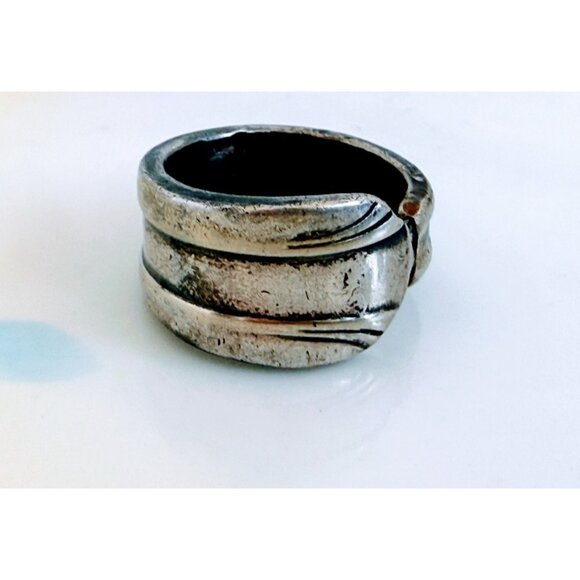 Vintage 60's Sterling Silver Spoon Ring 12.5 grams Size 8.5 - Picture 4 of 11